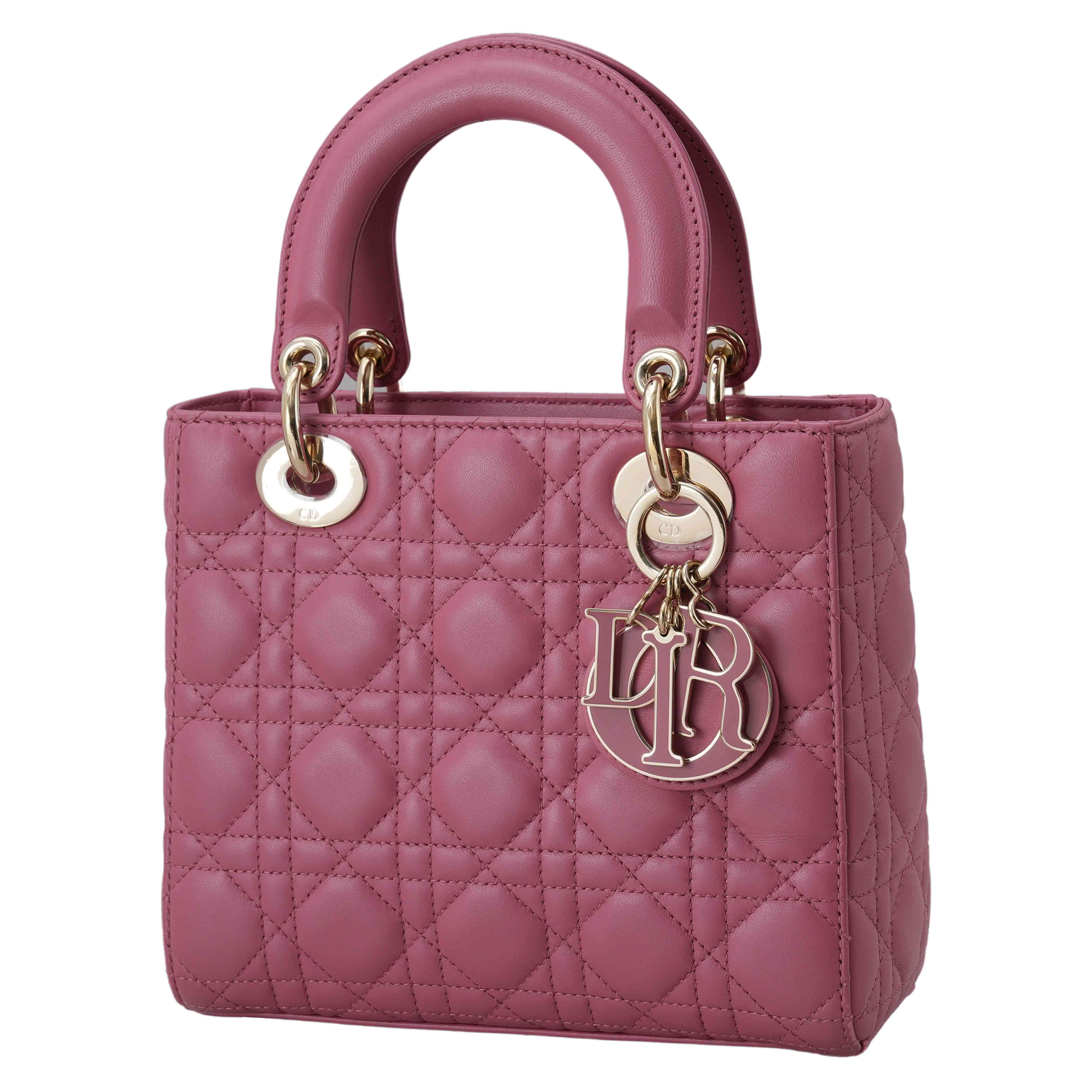 CHRISTIAN DIOR(USED)크리스찬디올 램스킨 레이디디올 스몰 MY ABC
